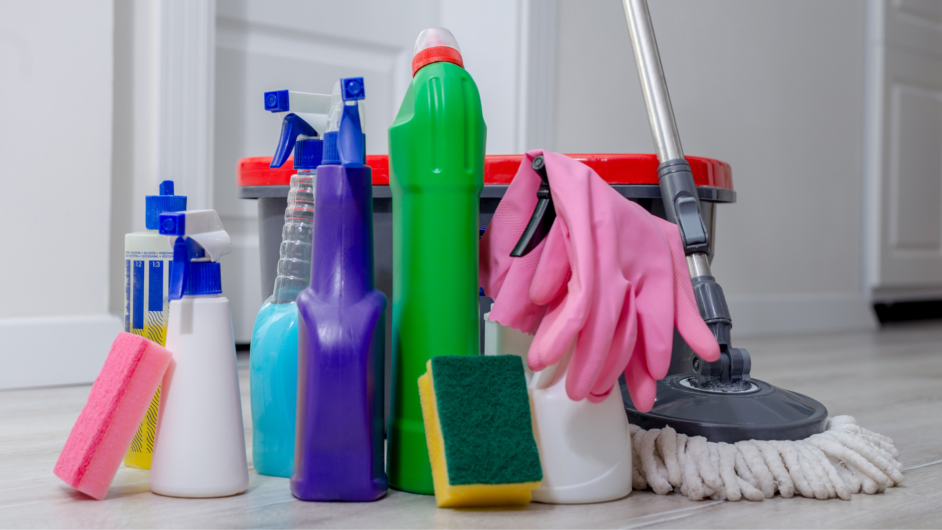 A selection of cleaning products