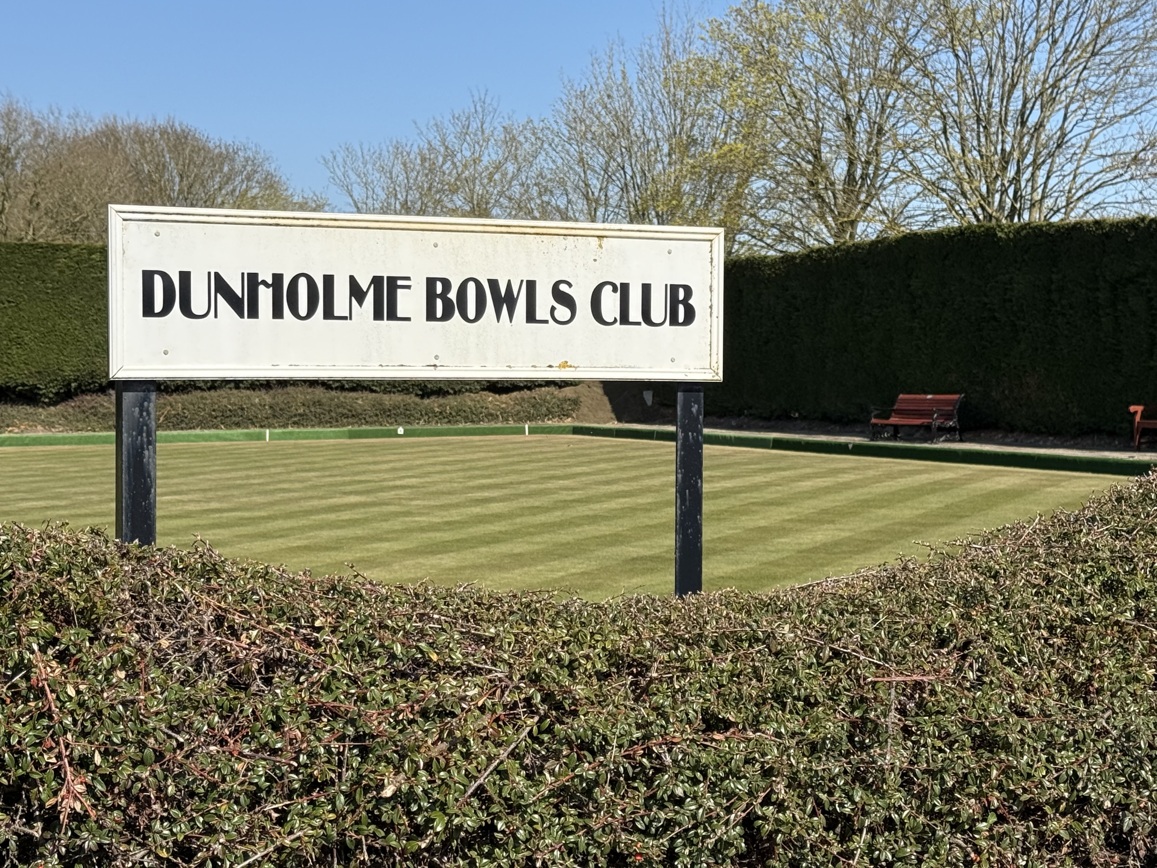 A photo of the Dunholme Bowls Club green