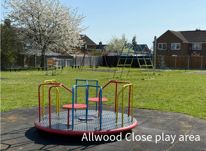 Photo of the play area in Allwood Close
