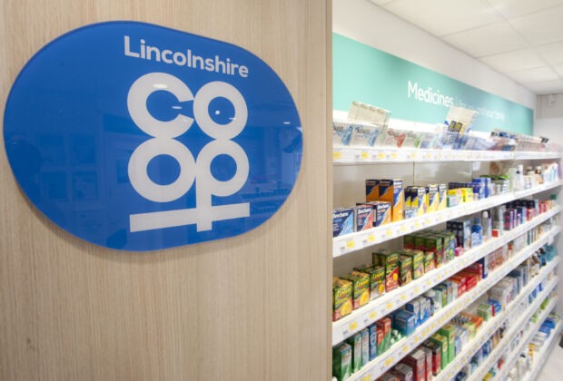 An image of a co-op pharmacy shelf
