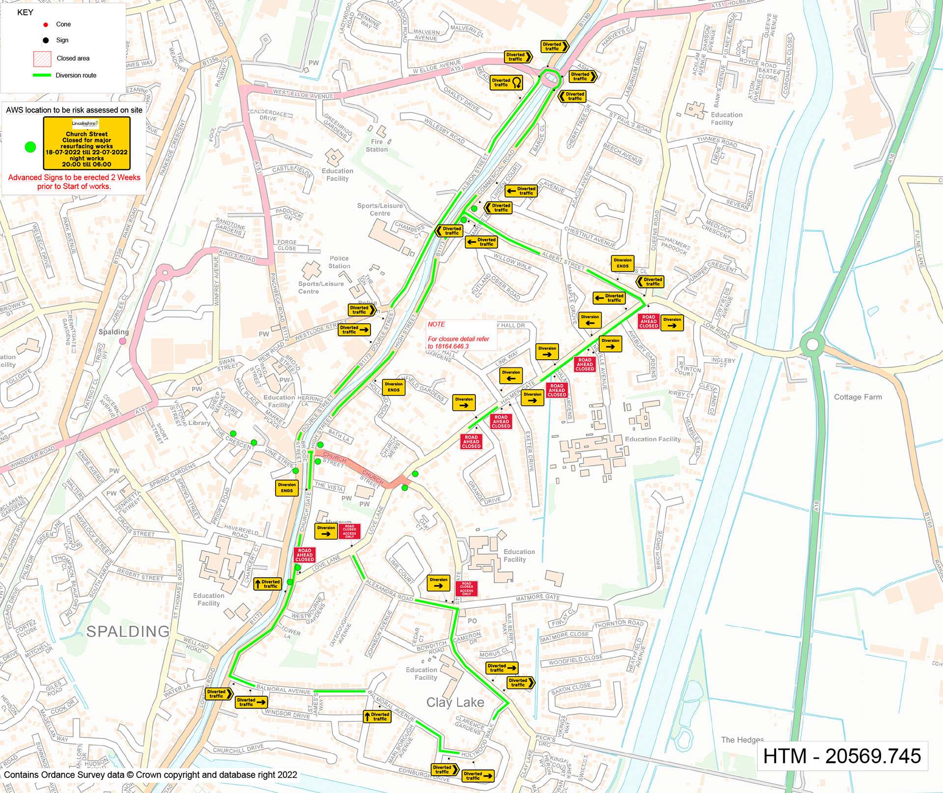 2 Church Street, Spalding - Road closure & diversion Rev A