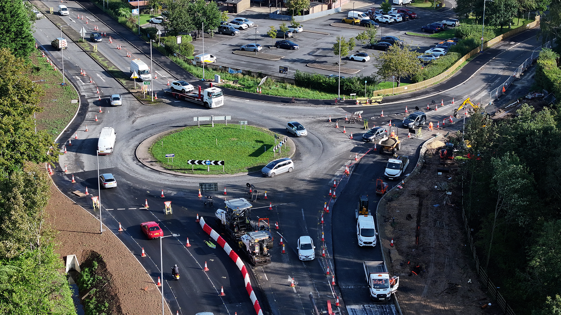 Image of latest works from A16 Marsh Lane Roundabout & Boston Active Travel.