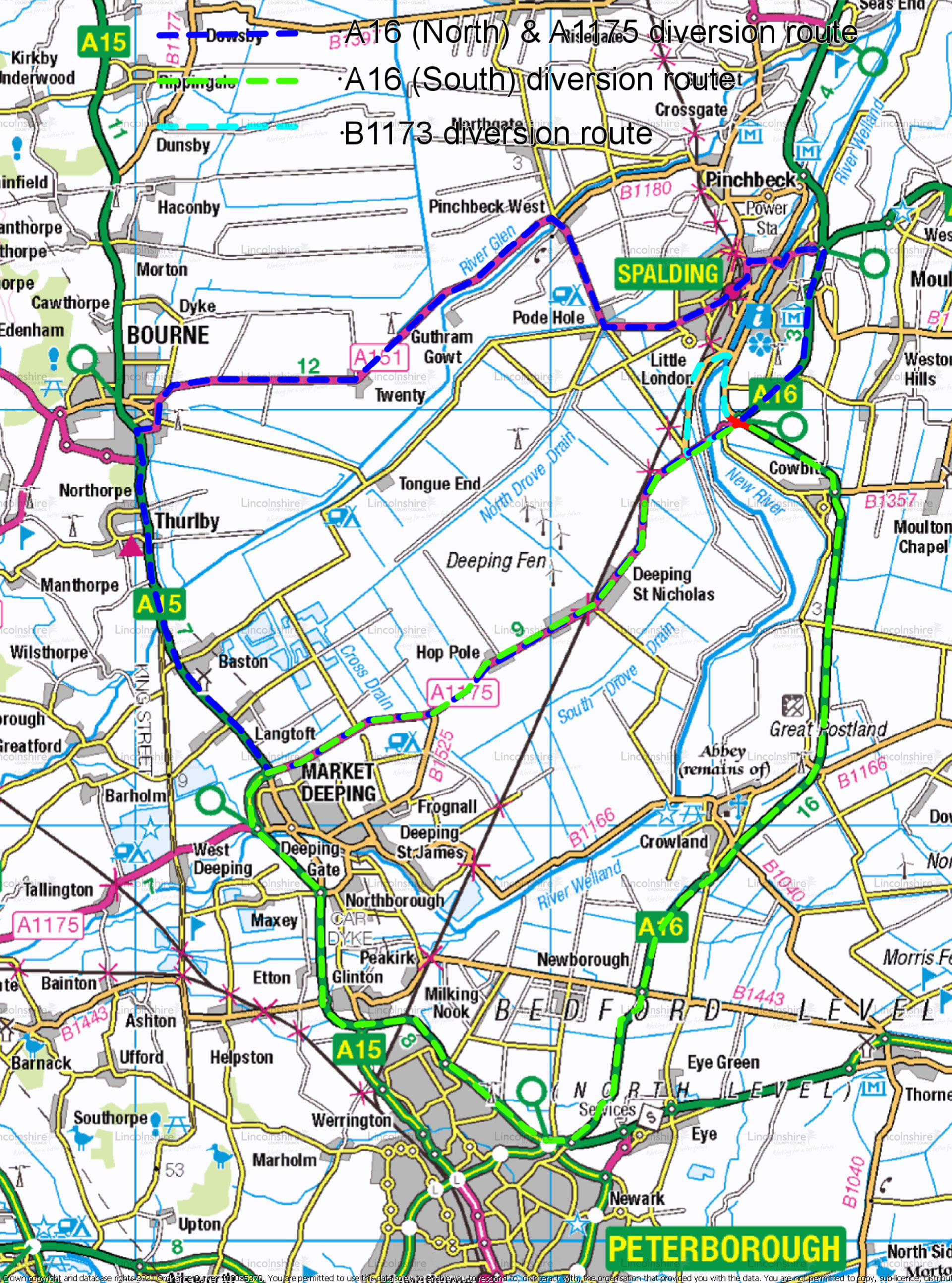 A16 spalding rbt div route