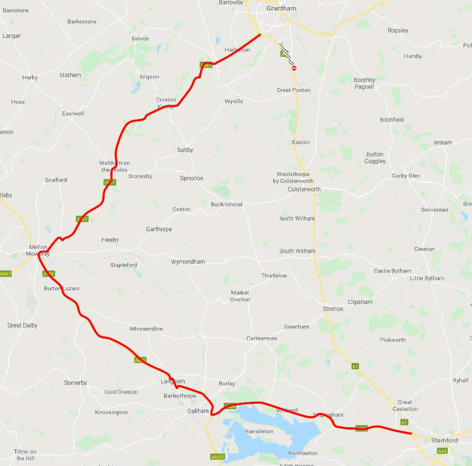 A1 Northbound Diversion Route