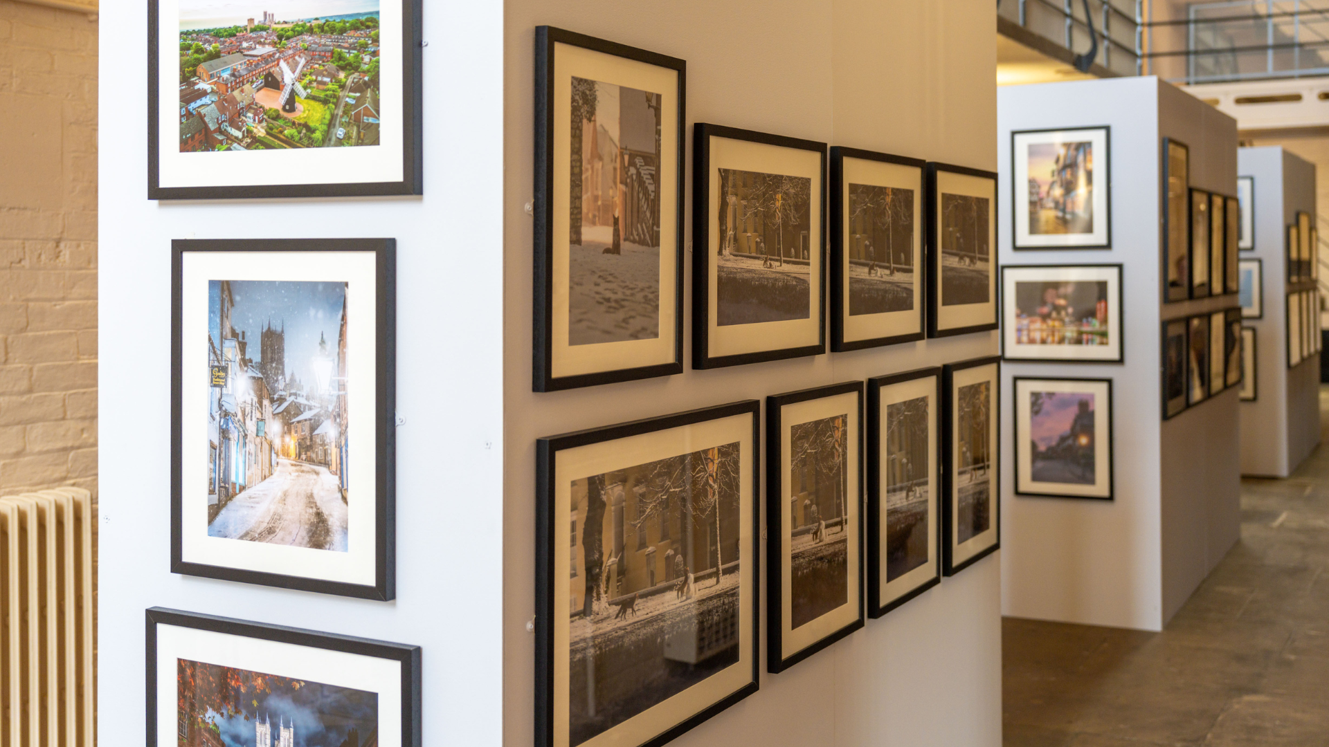 A collection of Andrew Scott's photos of Lincoln on display in the Castle's Victorian Prison