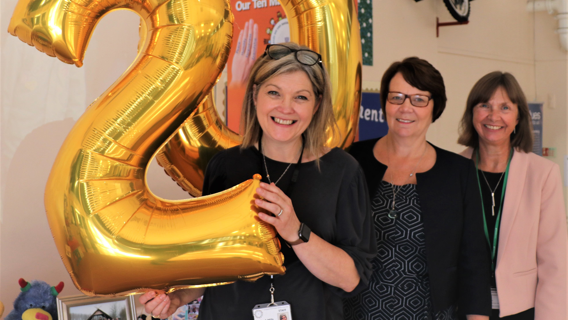 Anita Mills (Family Learning link teacher), Cllr Wendy Bowkett and Thea Croxall (Adult Learning and Skills Manager)