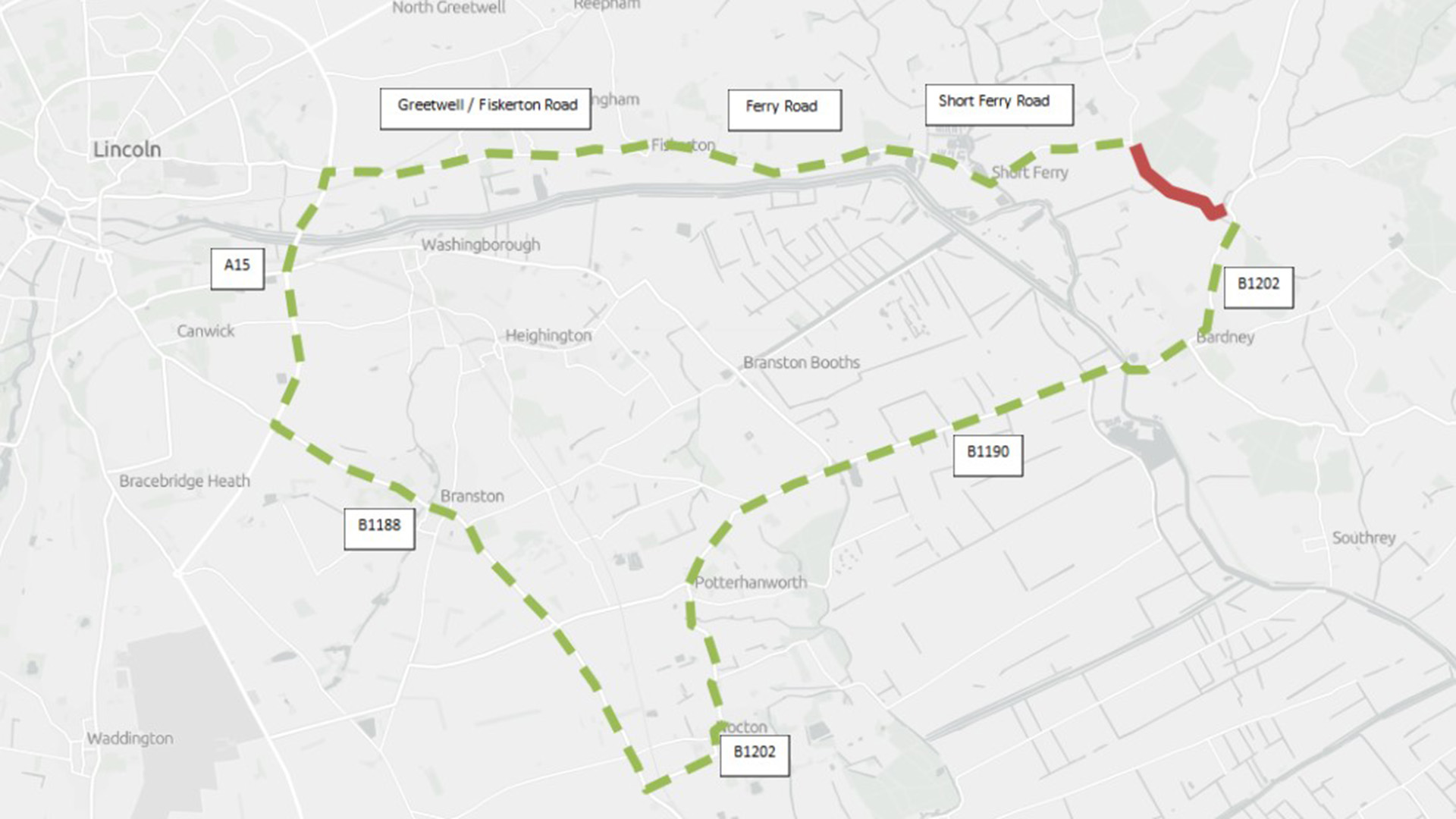 bardney, stainfield, map