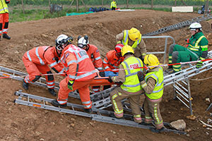 Image of LFR taking part in mock bariatric support