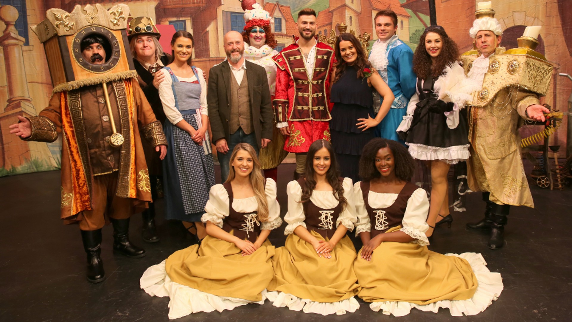 Beauty and the beast full cast with musical director joel burgess and producer writer and director natalie hayes cowley