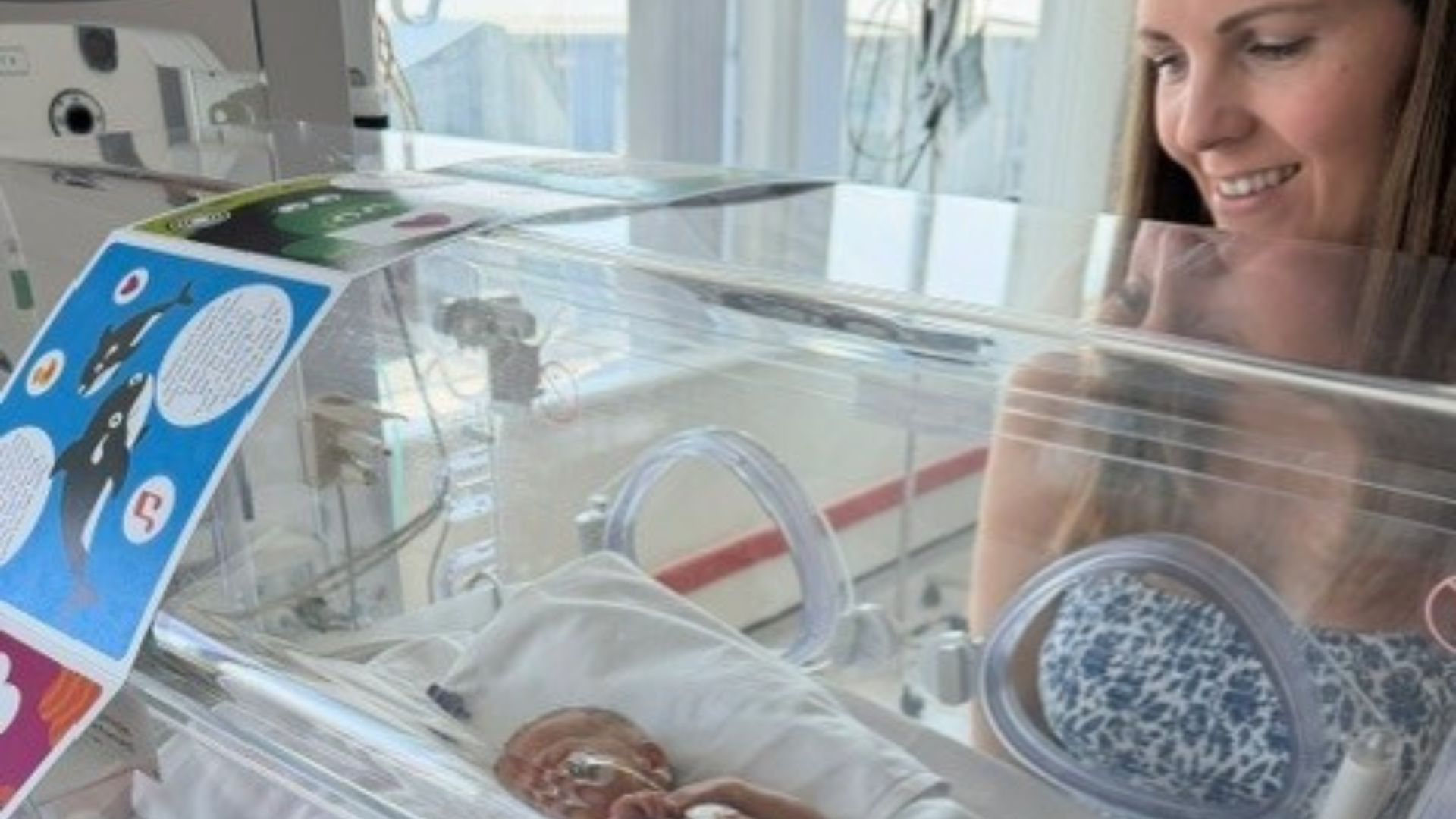 Baby Connor with his mum
