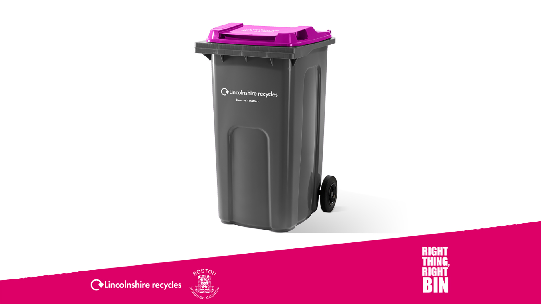 Image on the purple lid black bin residents will receive.