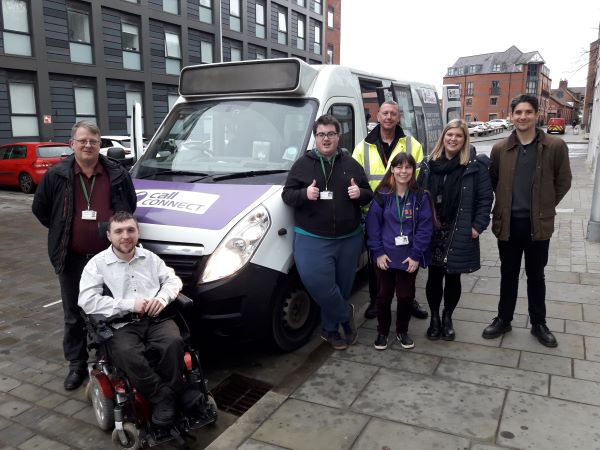young voices with call connect minibus
