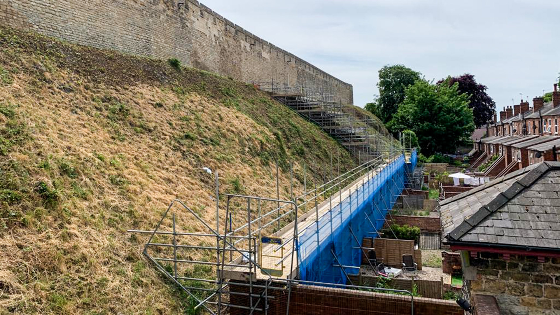 Castle embankment work
