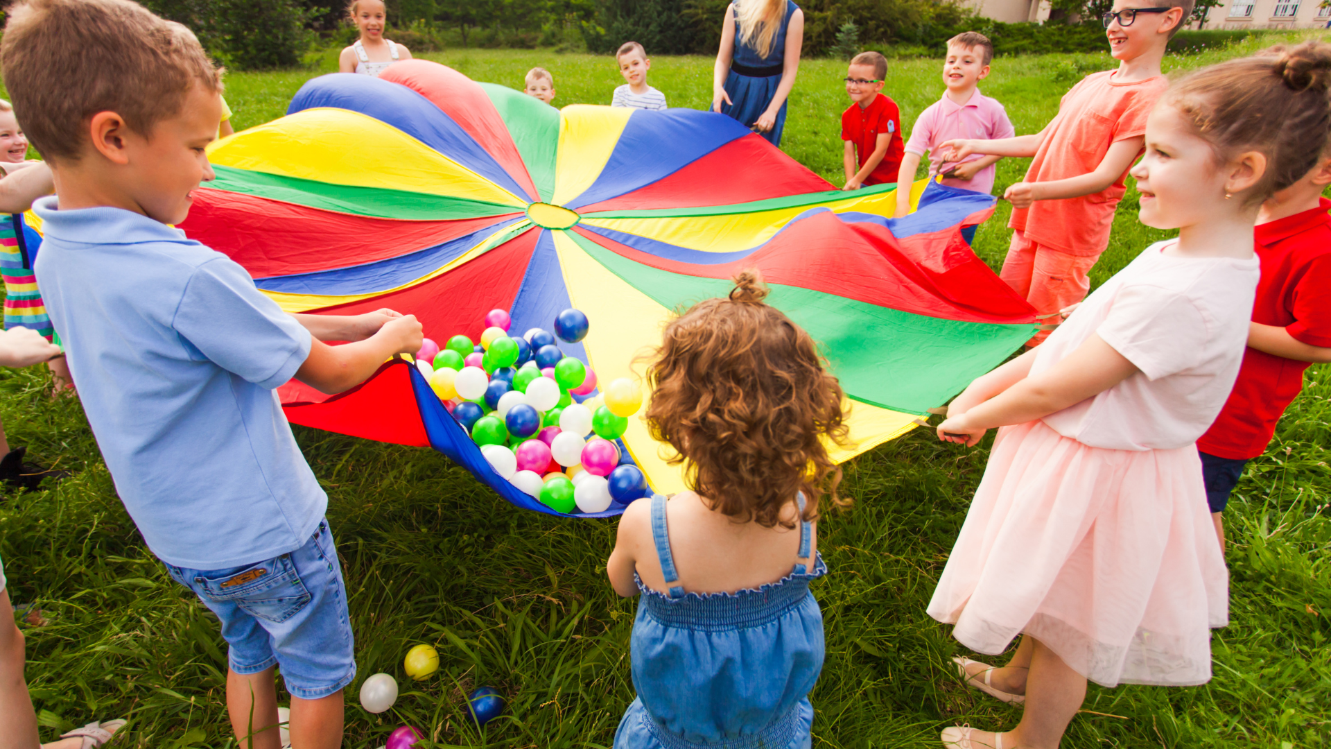 A group of children playing