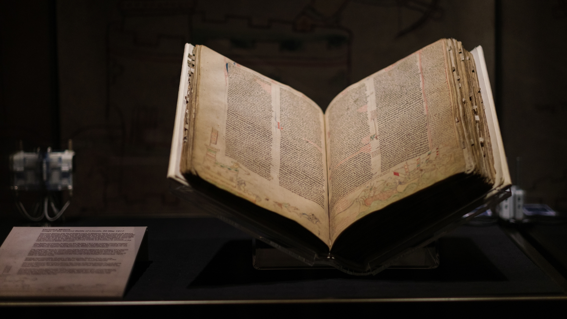 Matthew Paris' Chronica Majora on display at Lincoln Castle