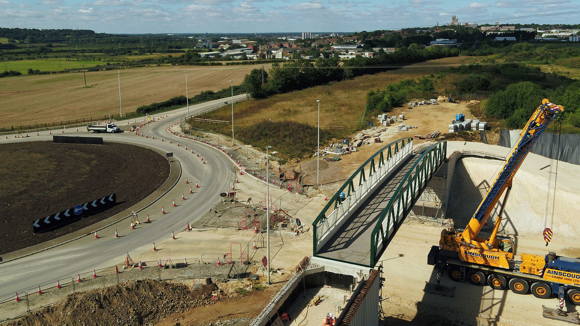 Construction of Greetwell Rd Footbridge