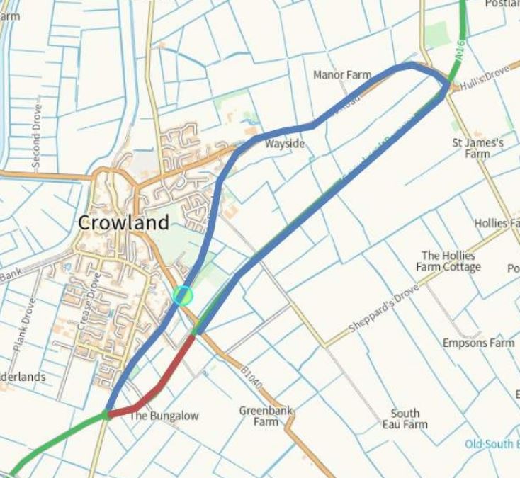 Crowland, a16, highways, damage, fire