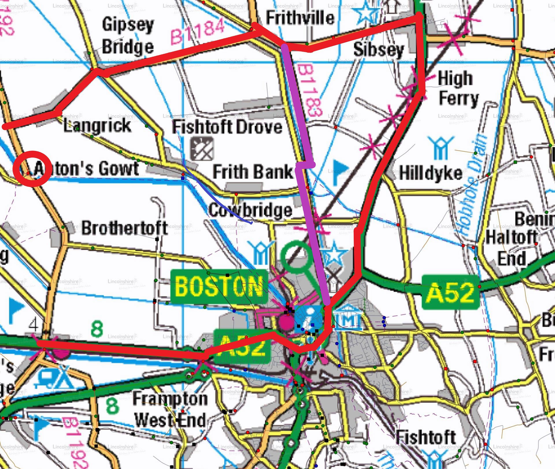 Langrick diversion route 