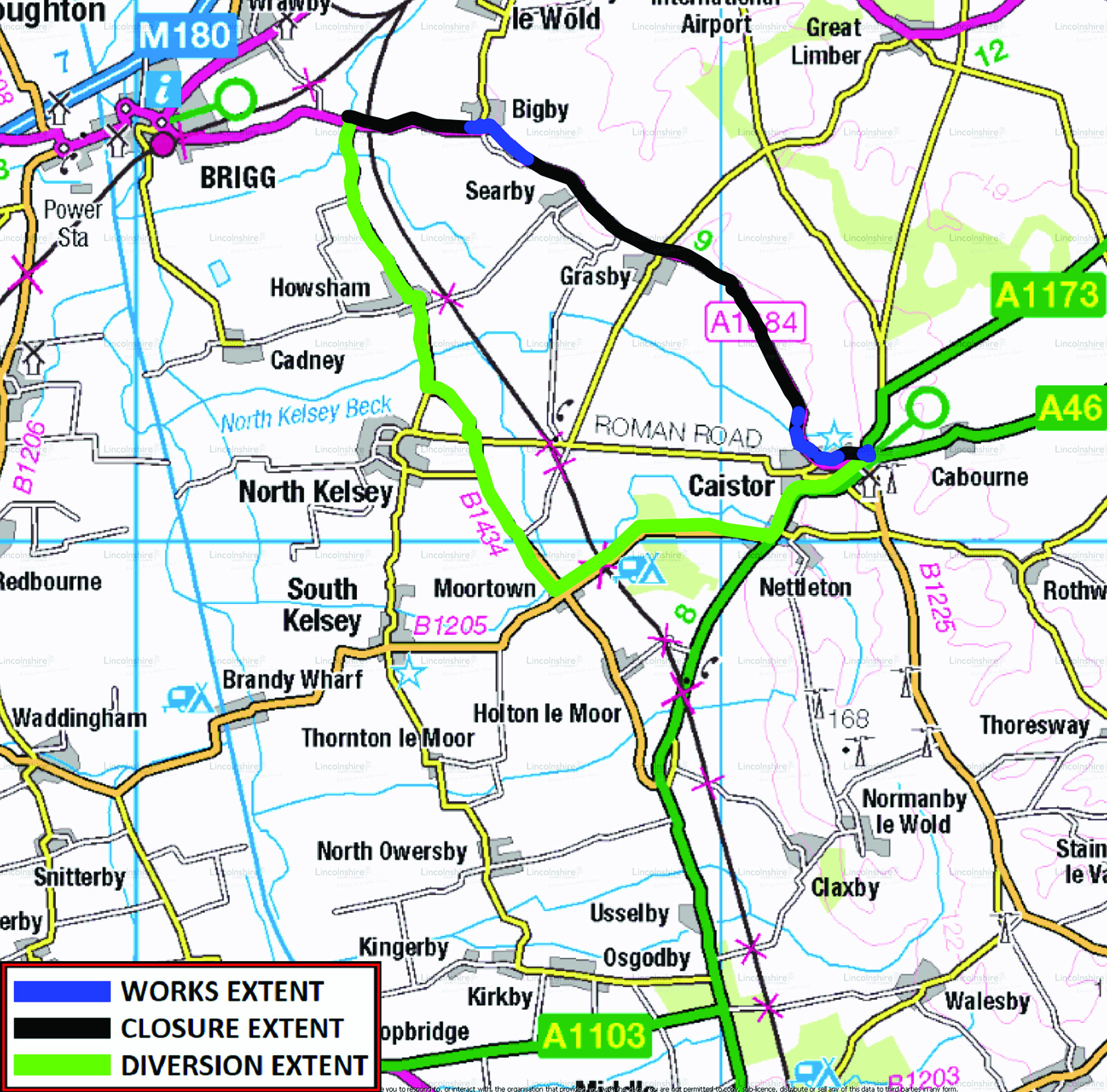 Diversion Route 2 - A1084