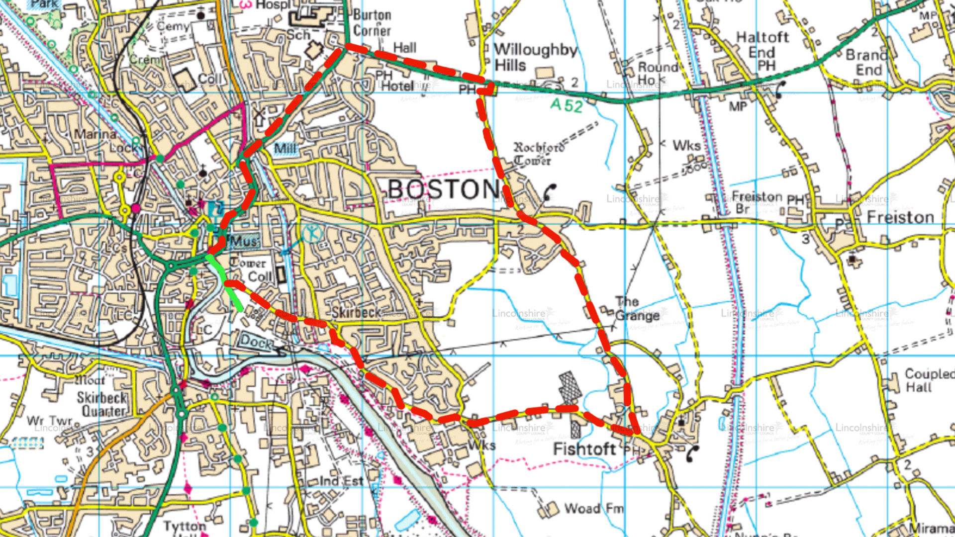 Diversion route a1138 Boston dock