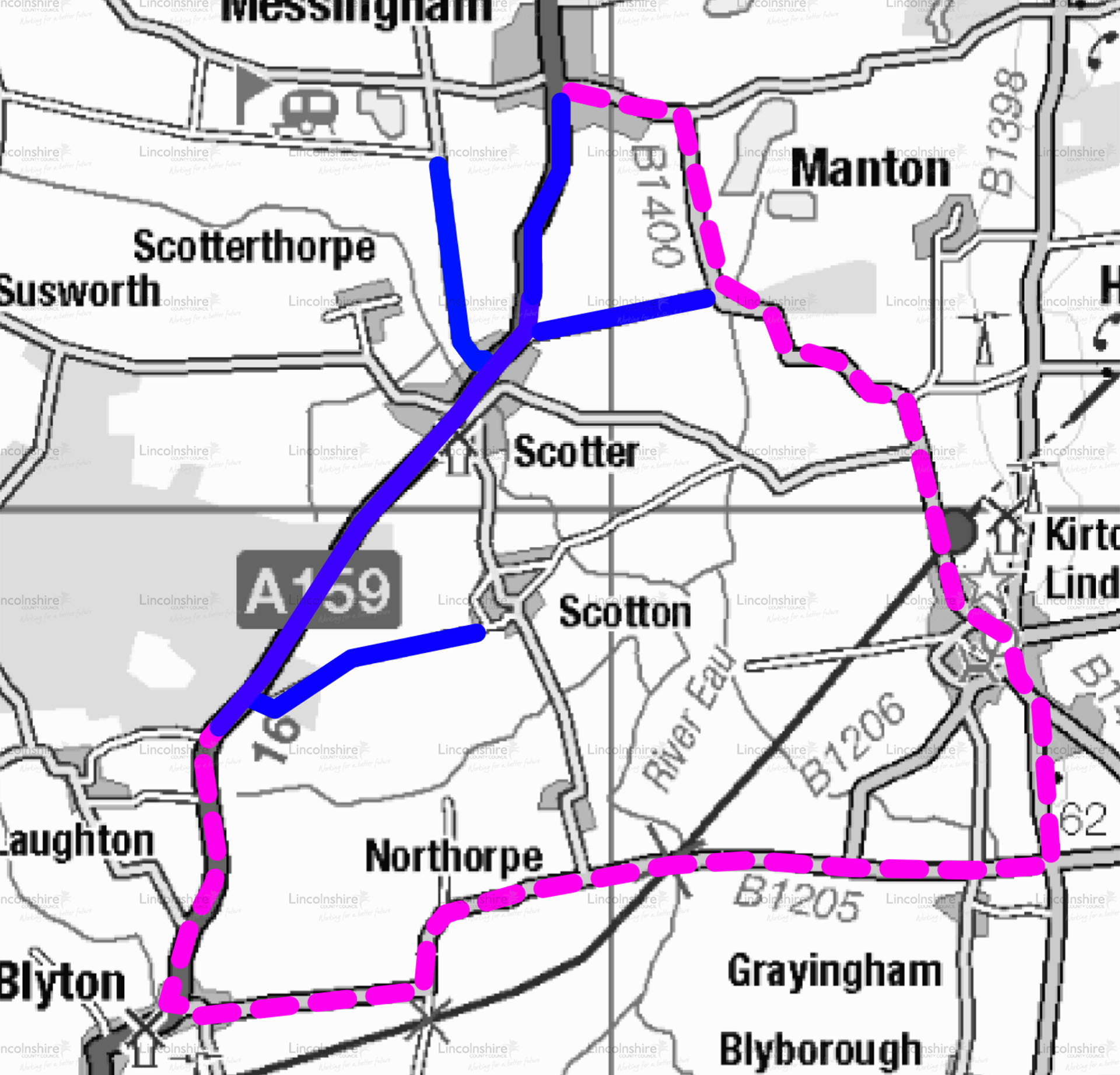 Diversion Route - A159 Scotter