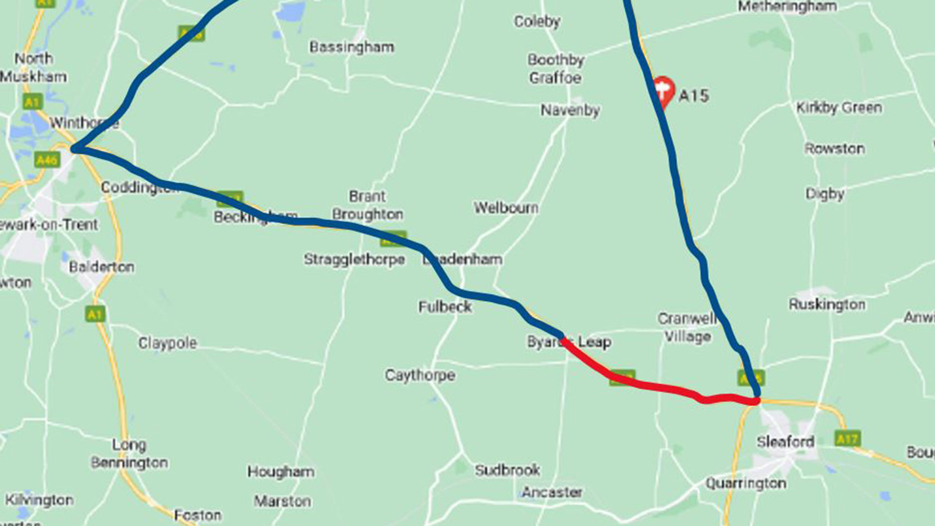 Diversion route a17