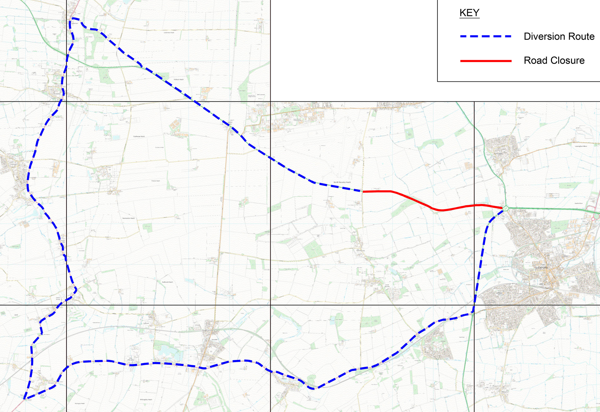 Diversion route A17 west