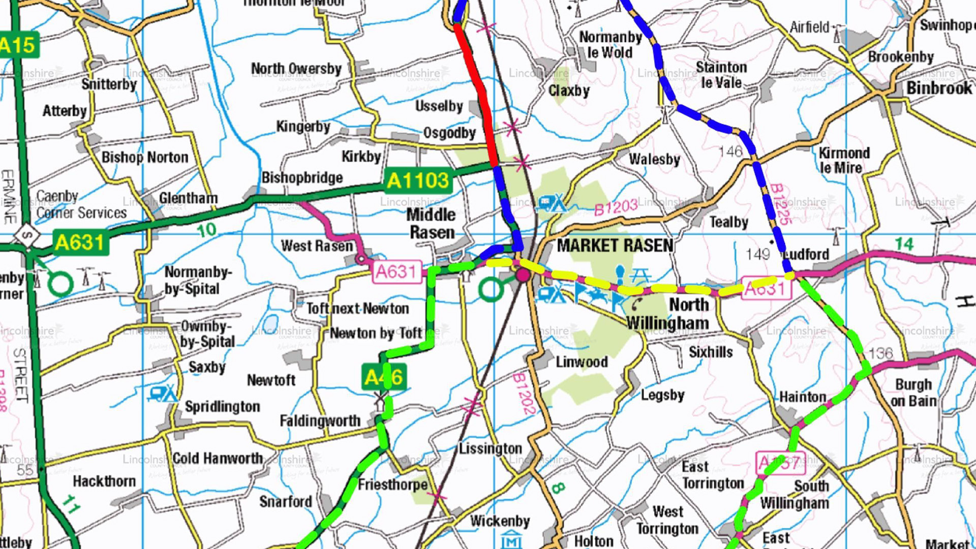 Diversion route a46 usselby