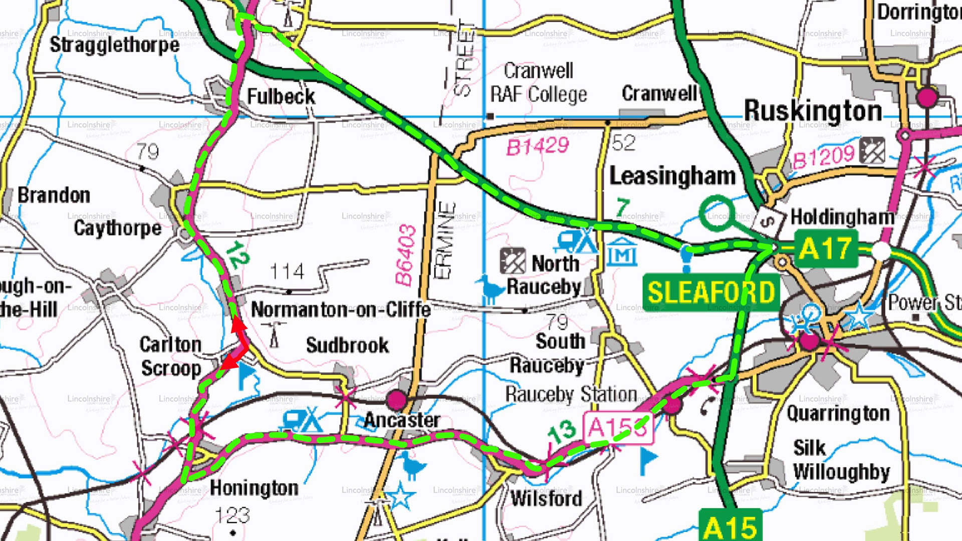 Diversion Route - A607 Carlton Scroop