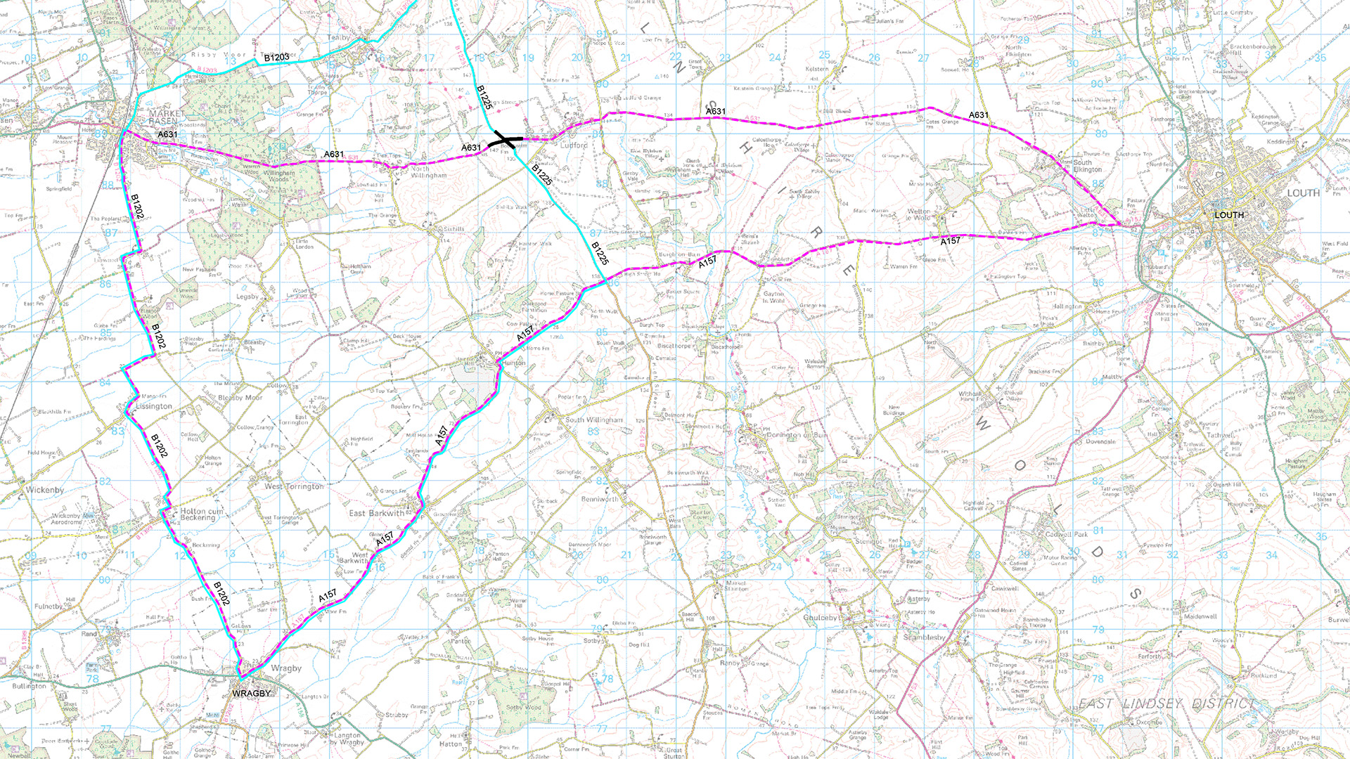 Diversion Route - B1225 Crossroads