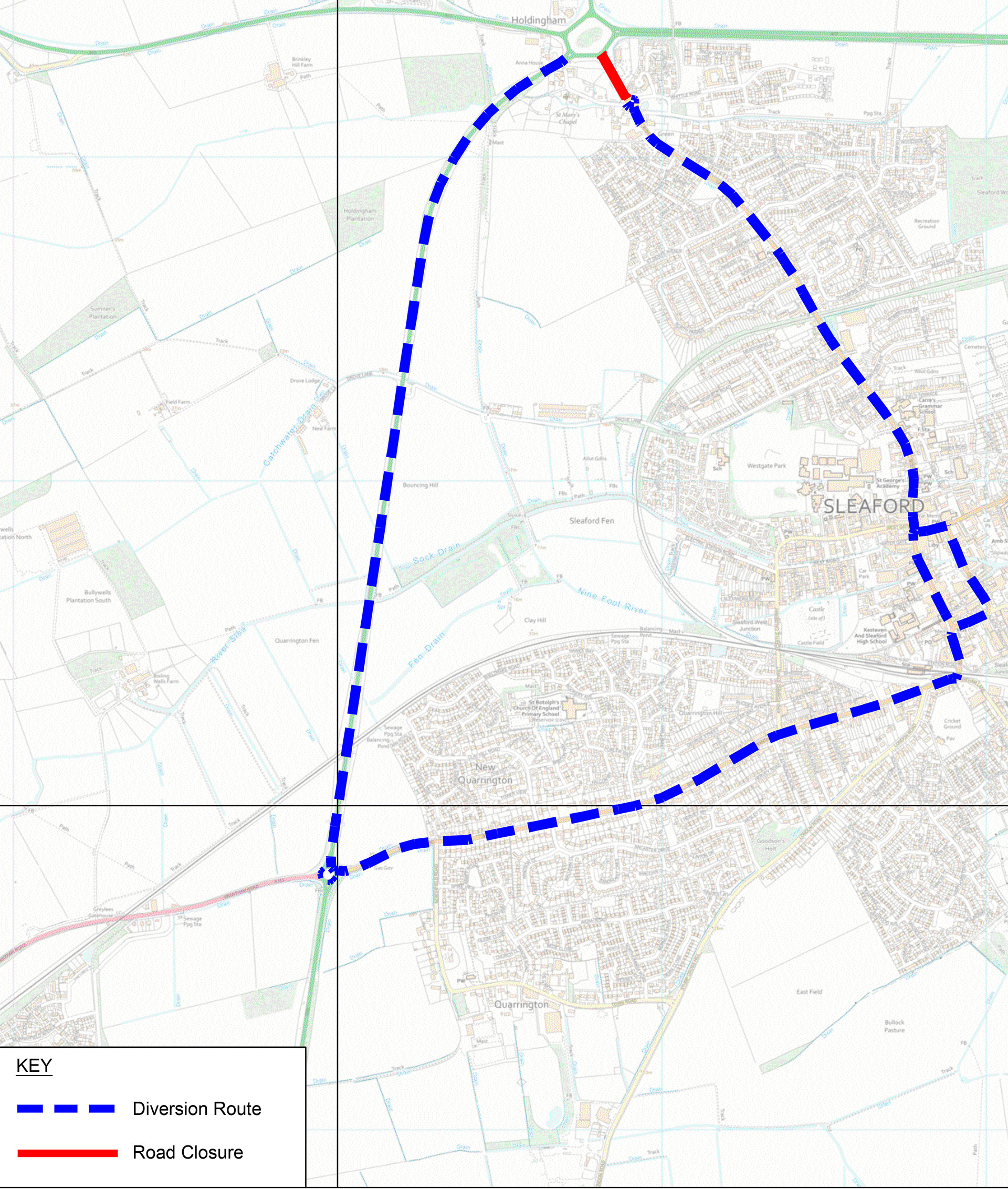 Diversion route B1518