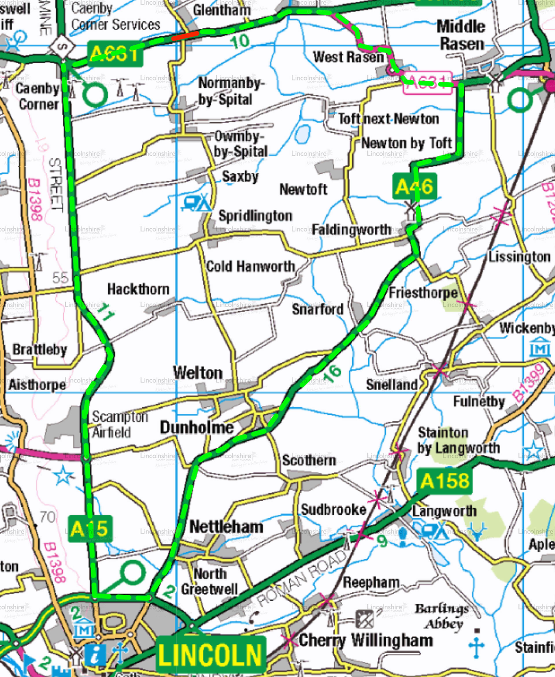 Diversion route - Glentham