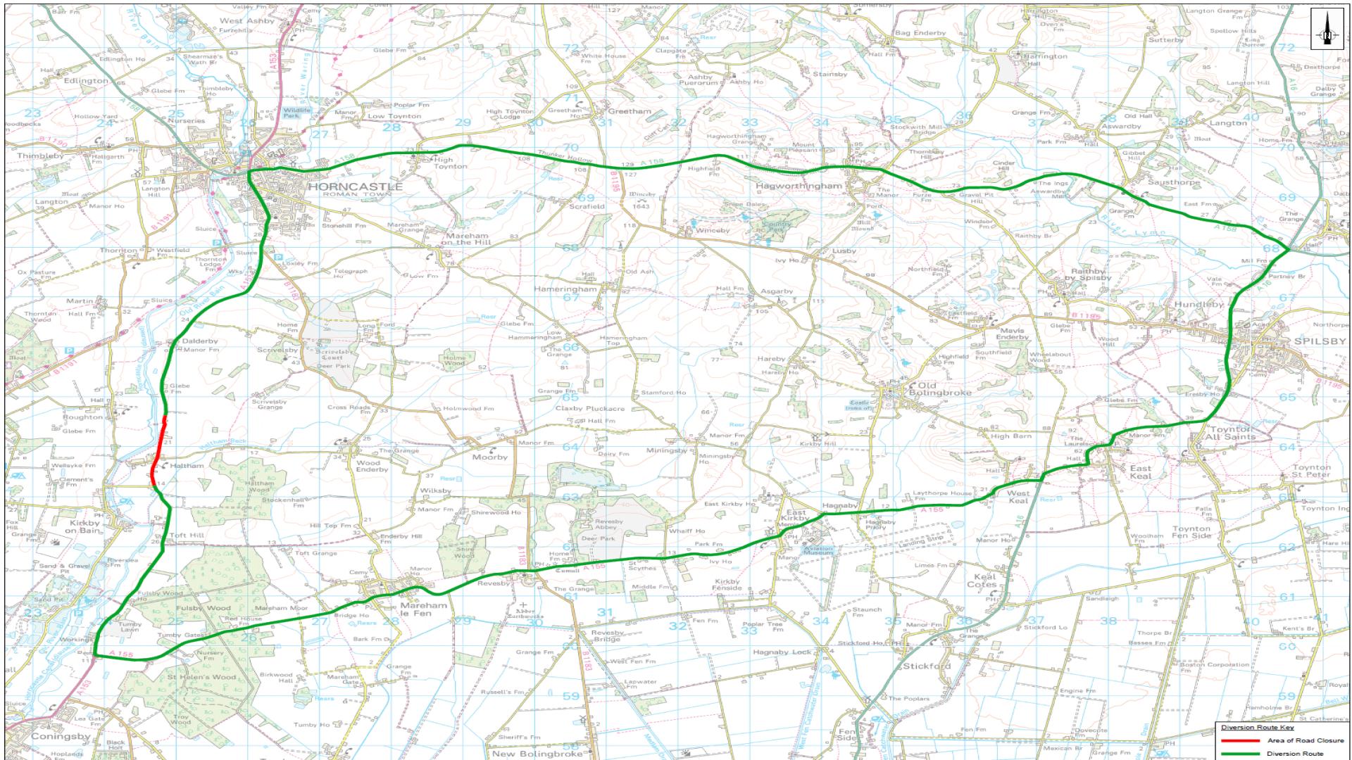 Haltham div route