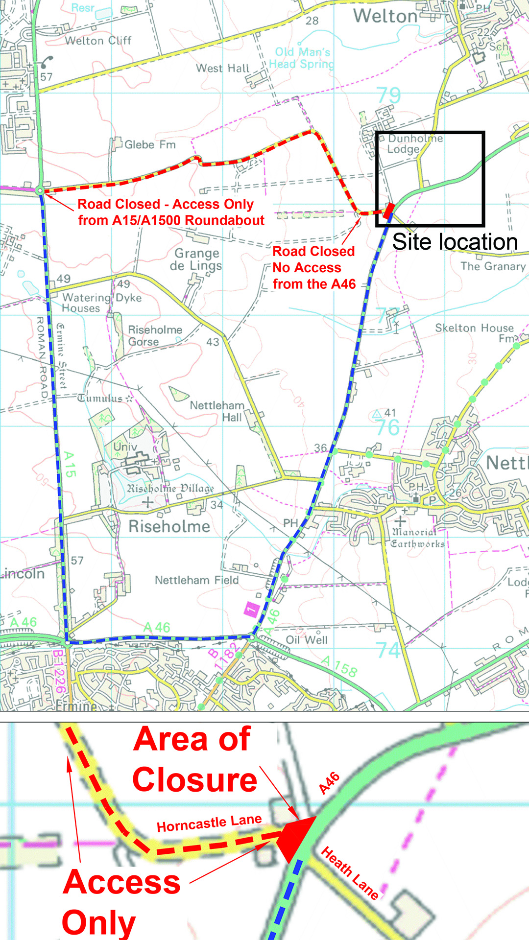 Diversion Route - Horncastle Lane