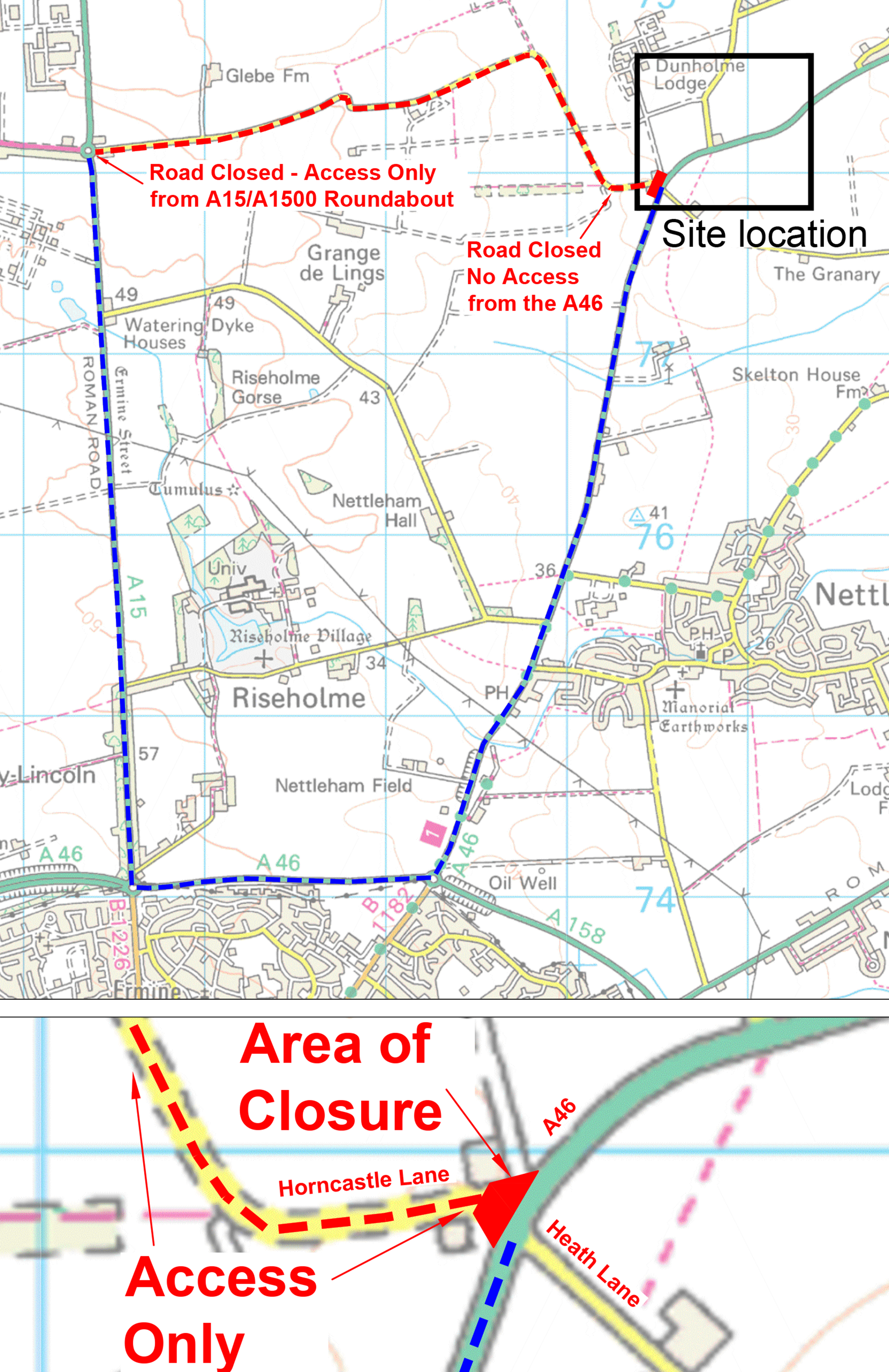 Diversion Route - Horncastle Lane - page graphic