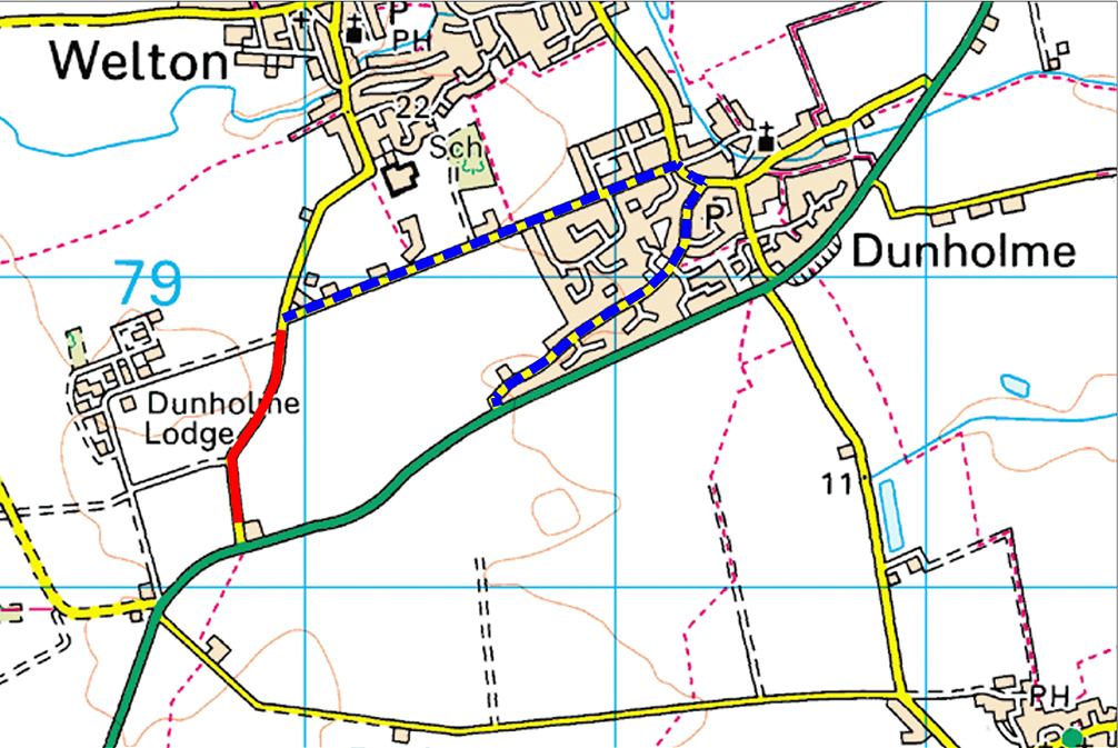 Diversion route - Lincoln Road Welton
