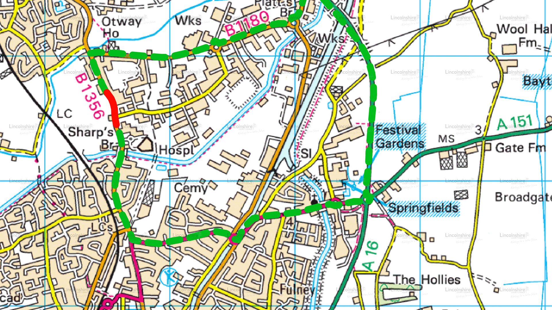 Diversion route Spalding Road