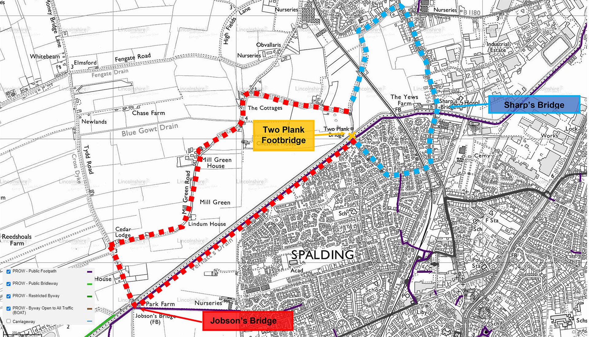 Diversion Route - Two Plank Footbridge