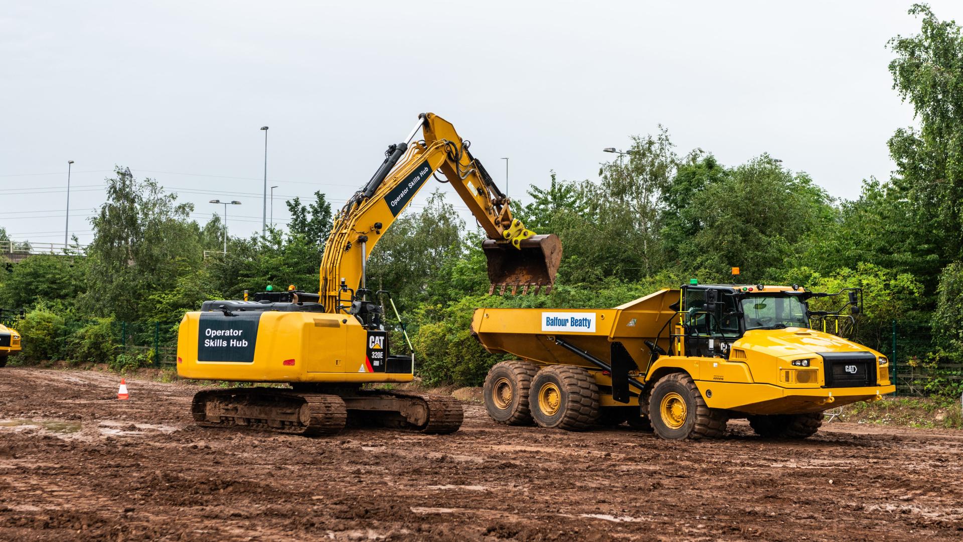 North Hykeham Relief Road Balfour dumper and excavator