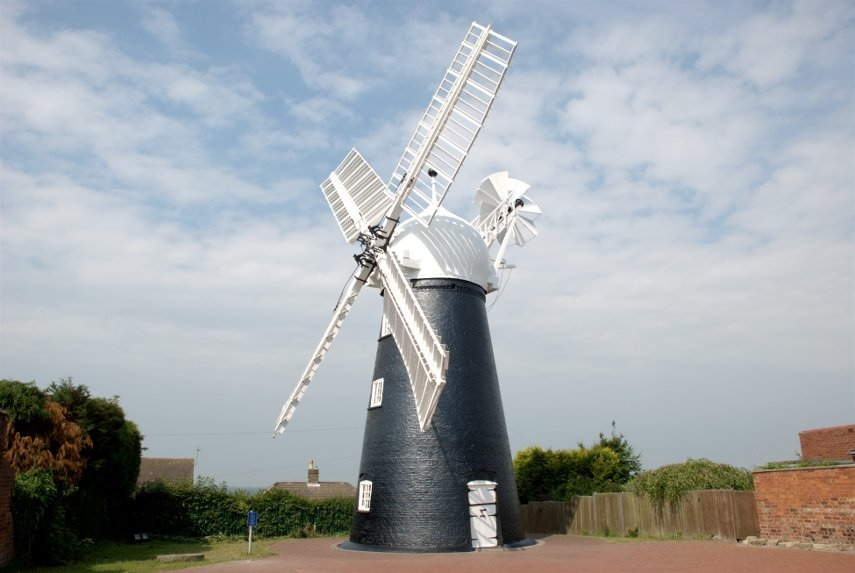 Ellis Mill windmill in Lincoln on a sunny day