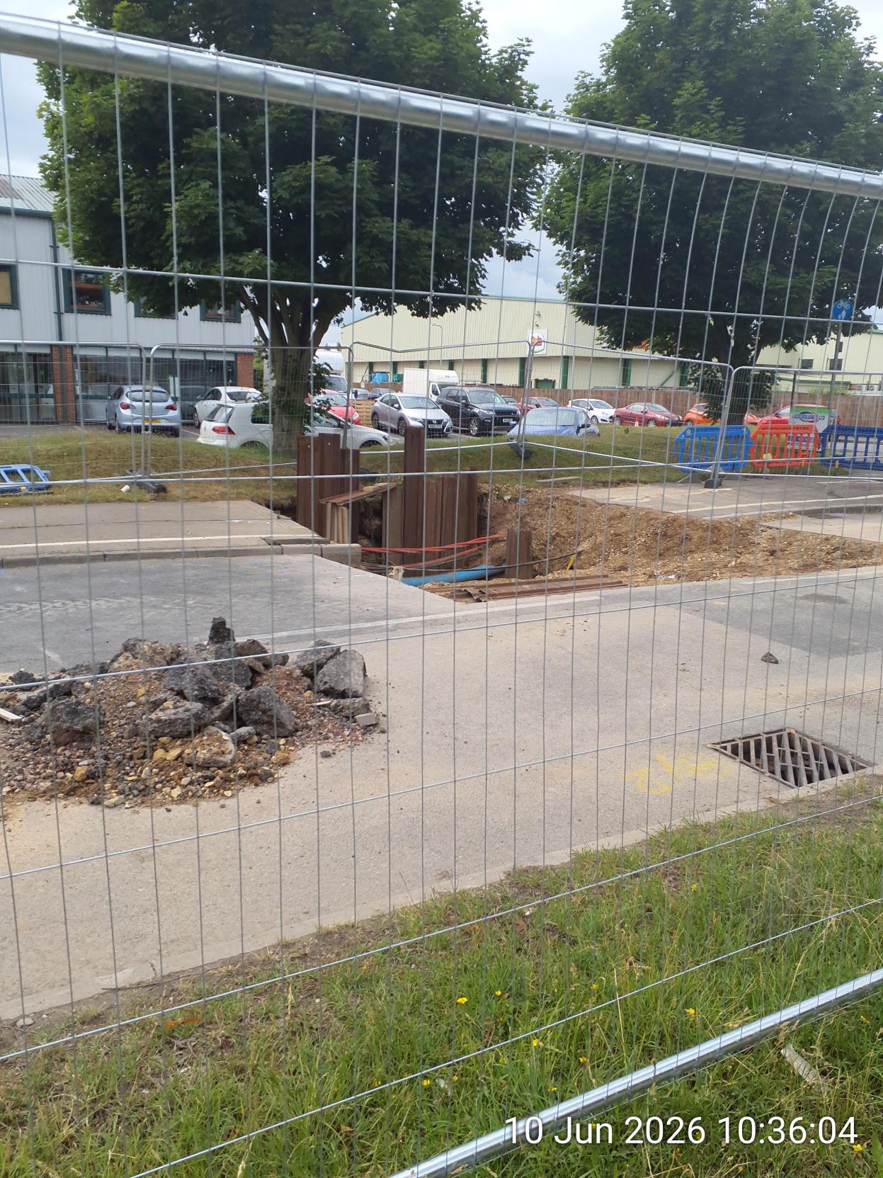 Sinkhole, investigation, repairs, Enterprise Way, Pinchbeck