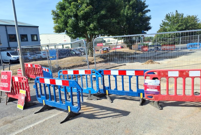 Lincolnshire County Council Highways has been unable to complete the planned reinstatement works on Enterprise Way after wastewater discovered.