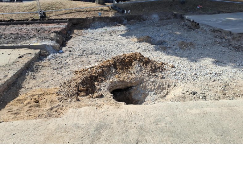 Lincolnshire County Council Highways has been unable to complete the planned reinstatement works on Enterprise Way after wastewater