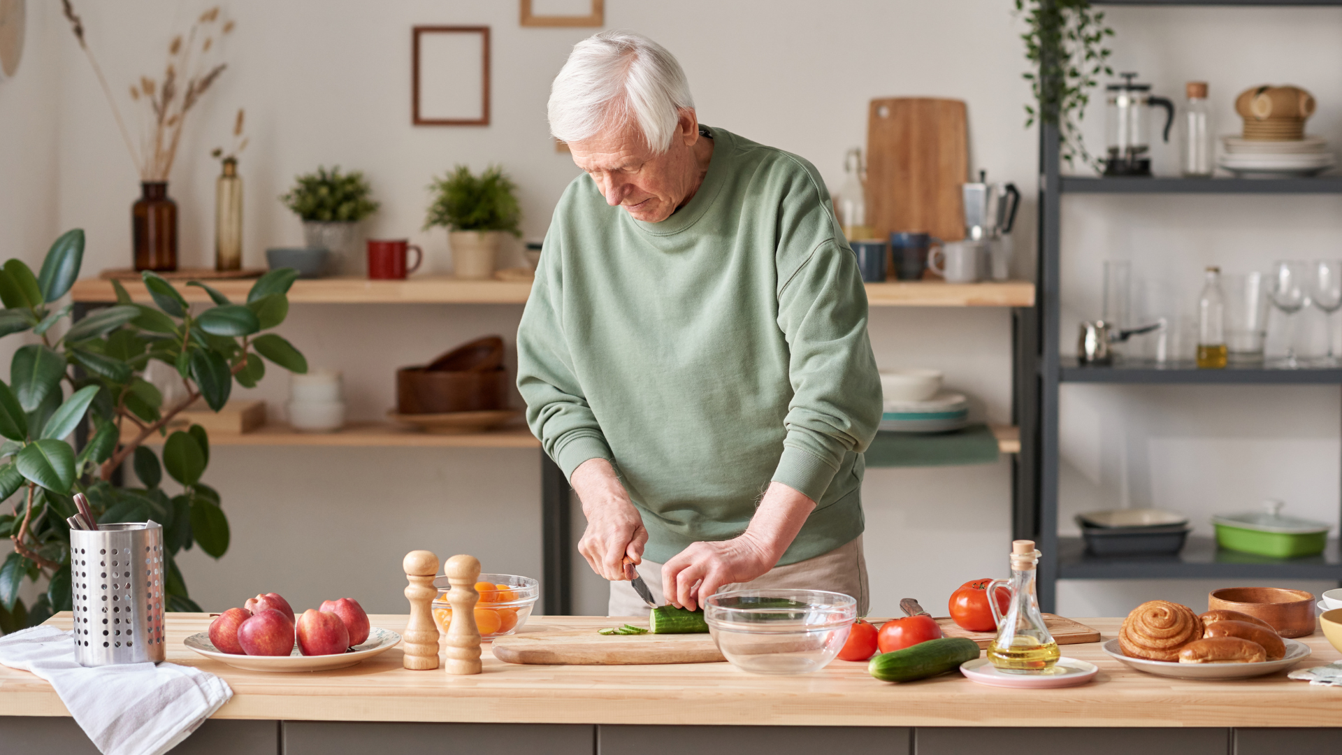 Man preparing food in the kitchen