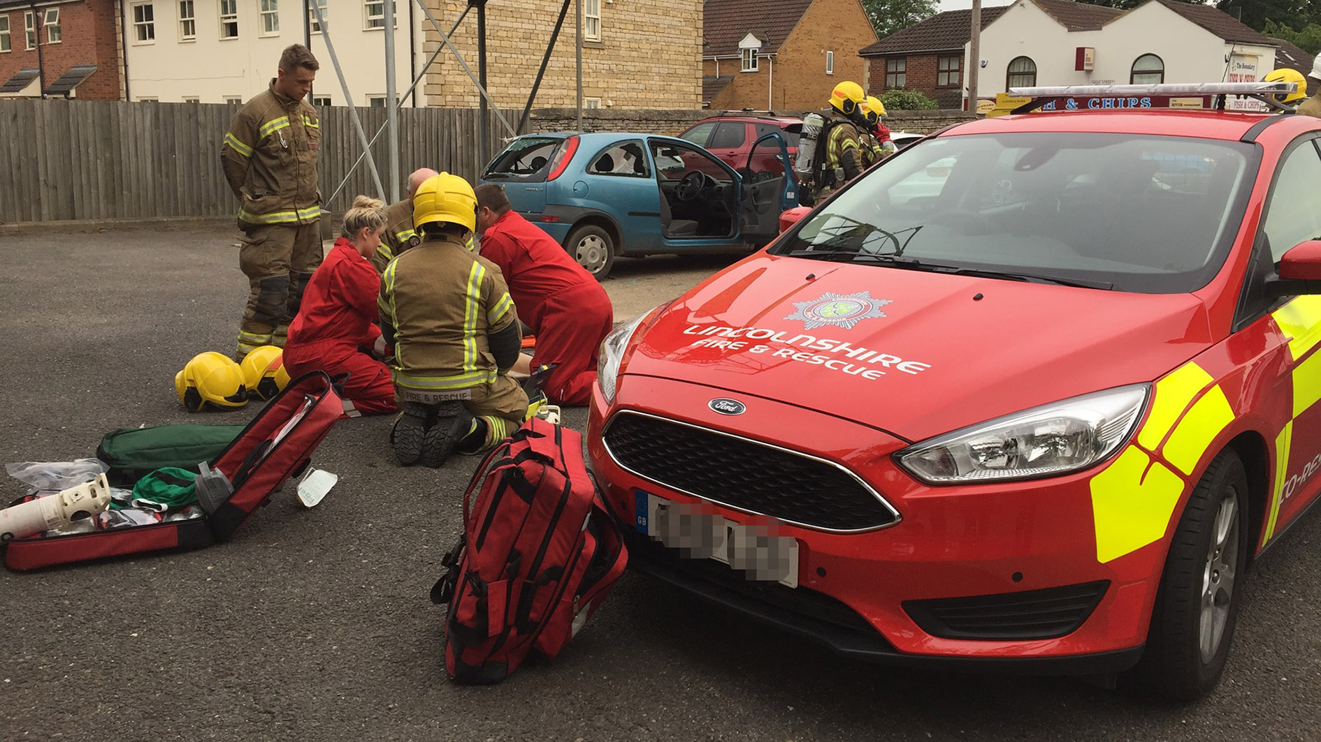 Firefighters training at a station in the county.