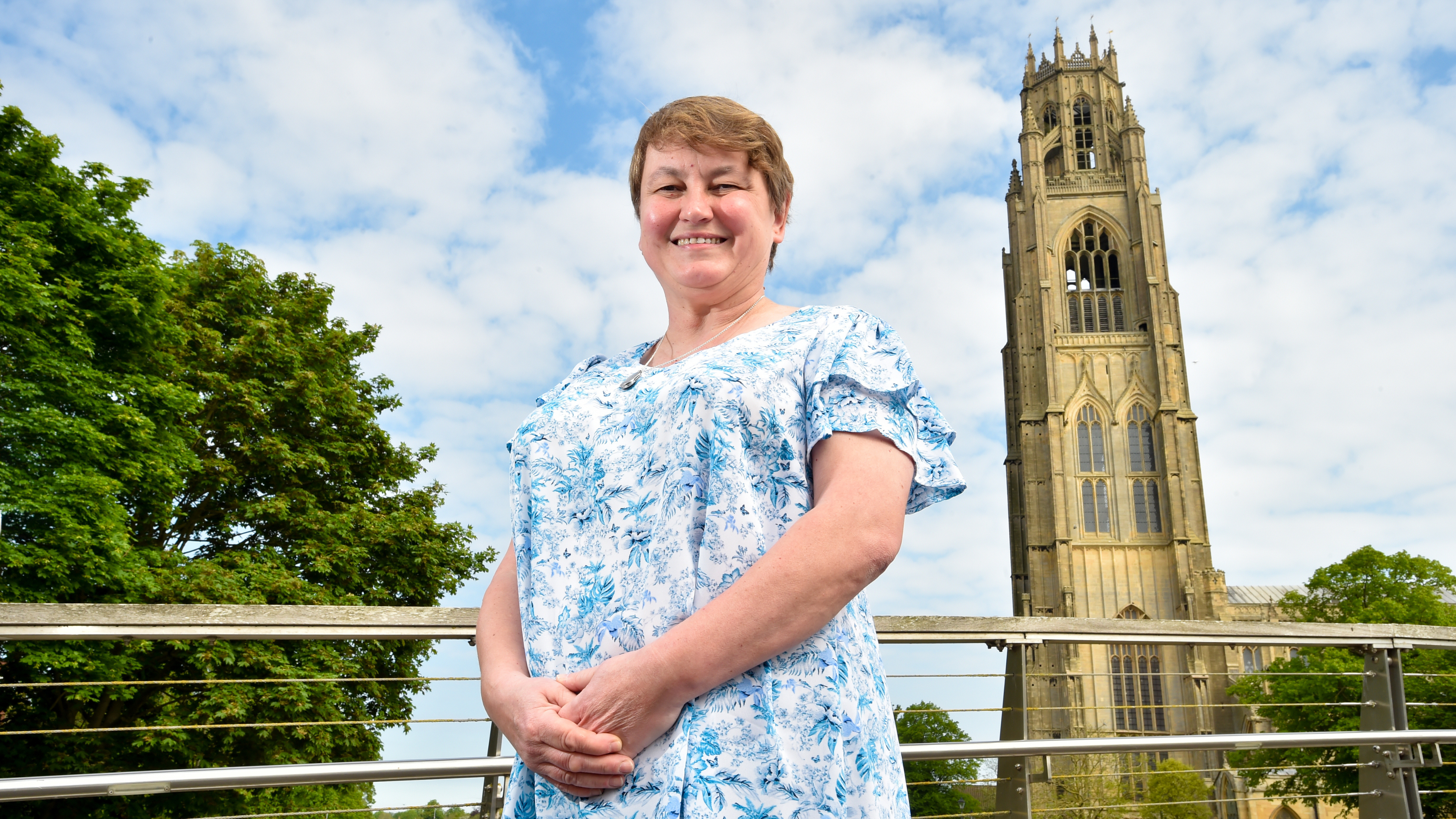 Magdalena Cullen stood in front of Boston Stump