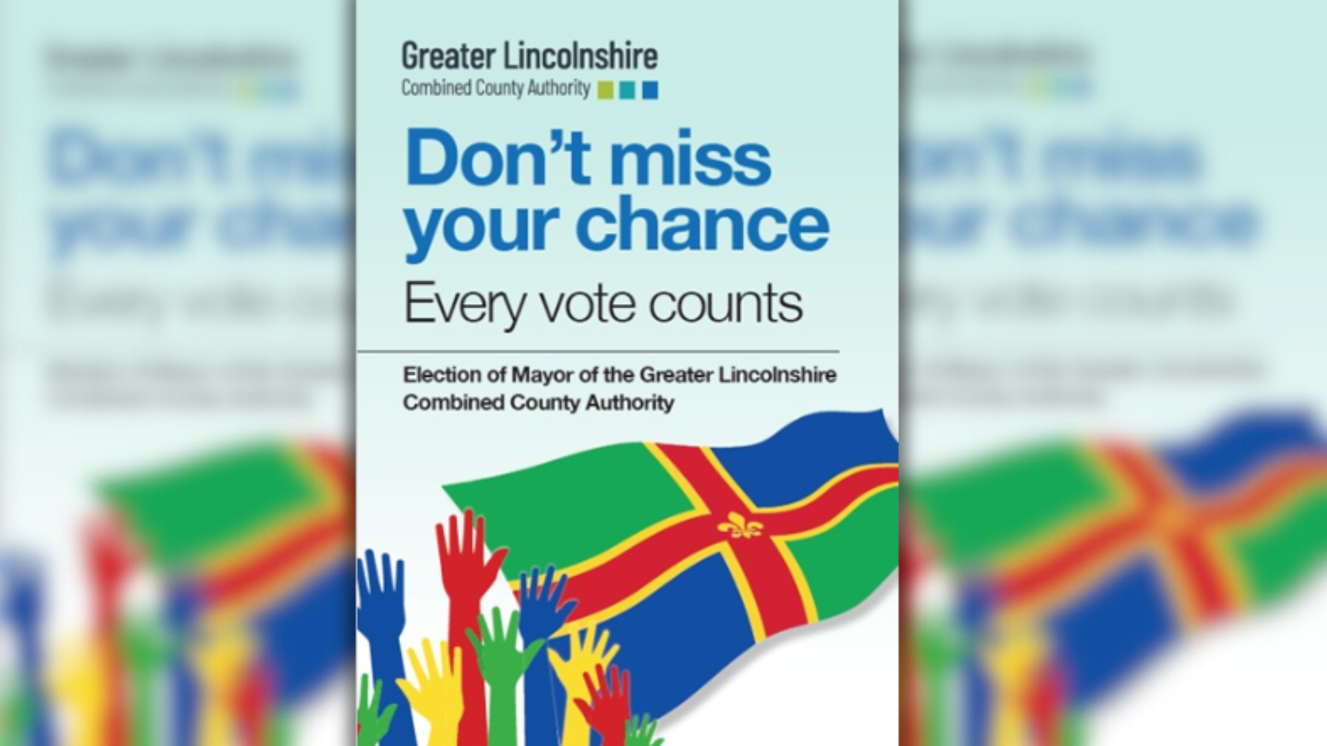 The front cover of the booklet 'Don't miss your chance; every vote counts'.