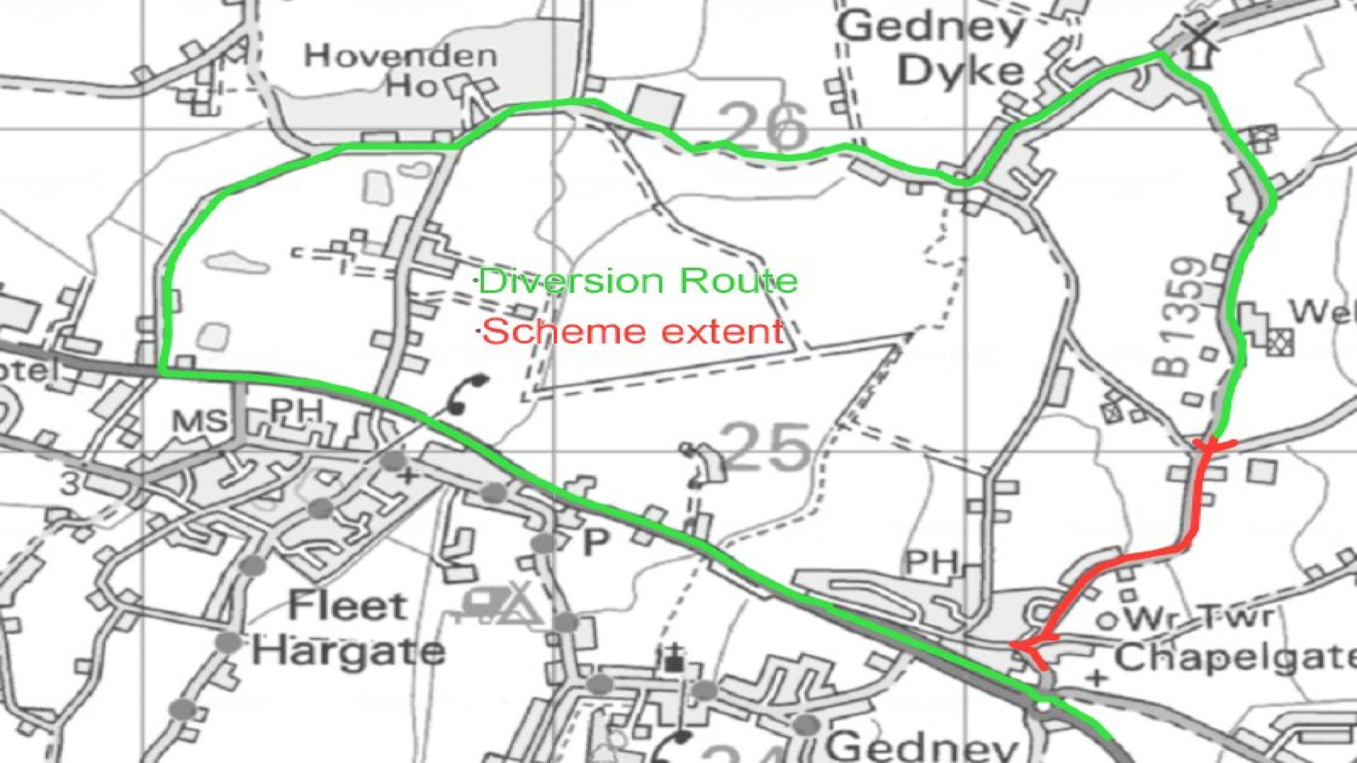 Diversion Route - Gedney