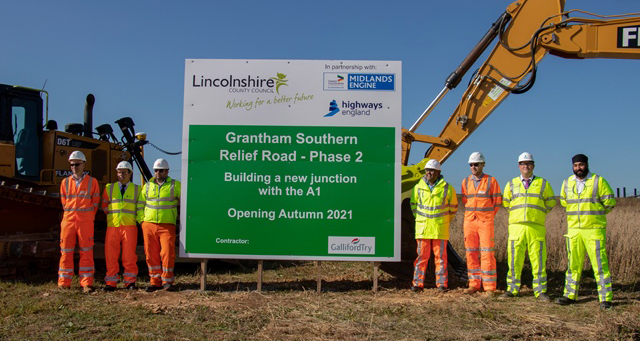 Group picture at Grantham southern relief road phase