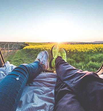 Image of feet in the sunshine